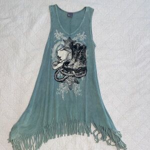 Vocal Sage Green Ribbed Tank Top